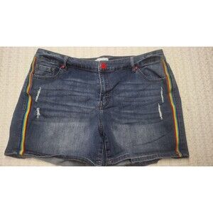 Lane Bryant Flex Magic Waistband Mid Rise Girlfriend Stretch Short Women's Sz 18